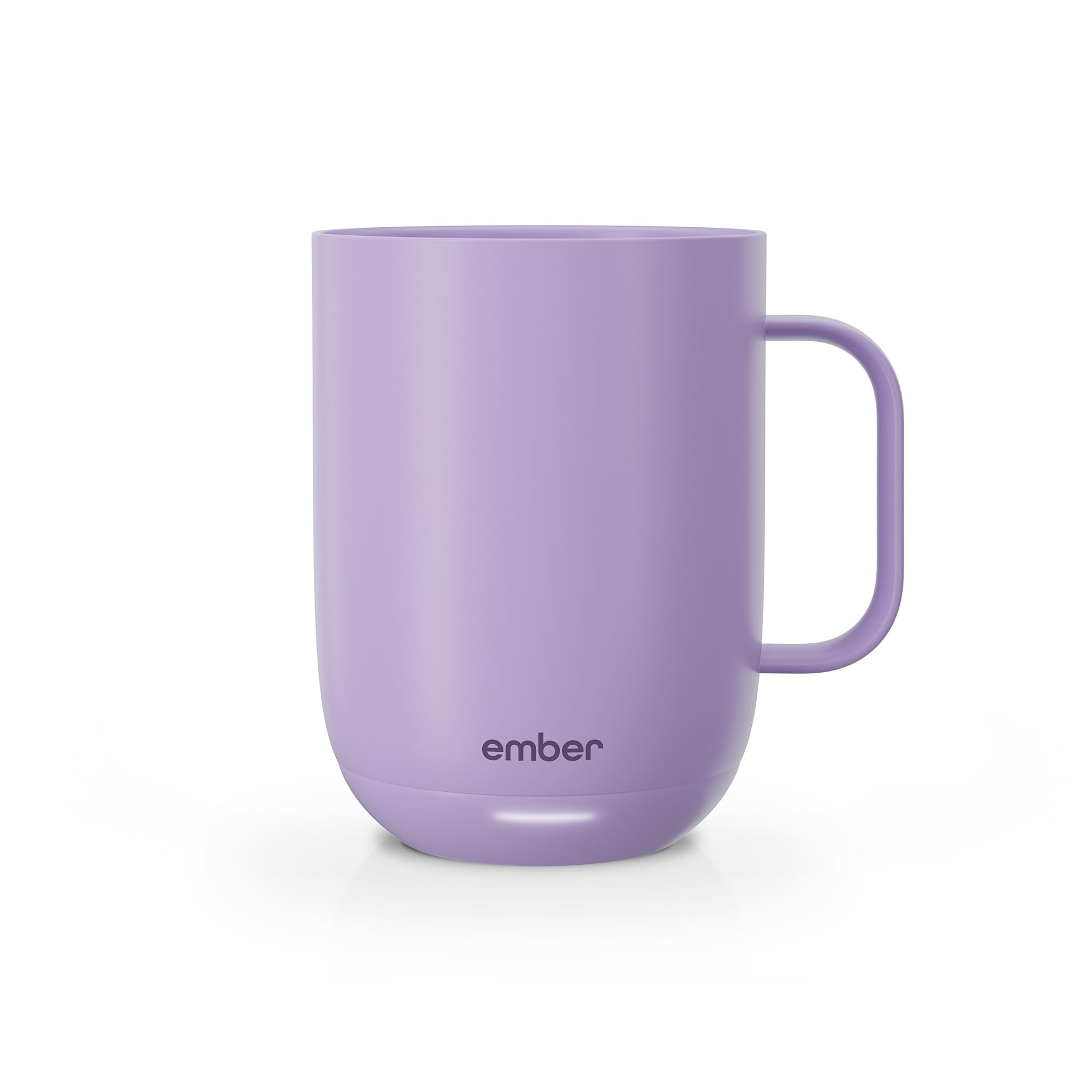 Ember Temperature Control 14oz Smart Mug 2, App-Controlled and Rechargeable Heated Coffee Cup Warmer with Intelligent LED Display, Lavender.