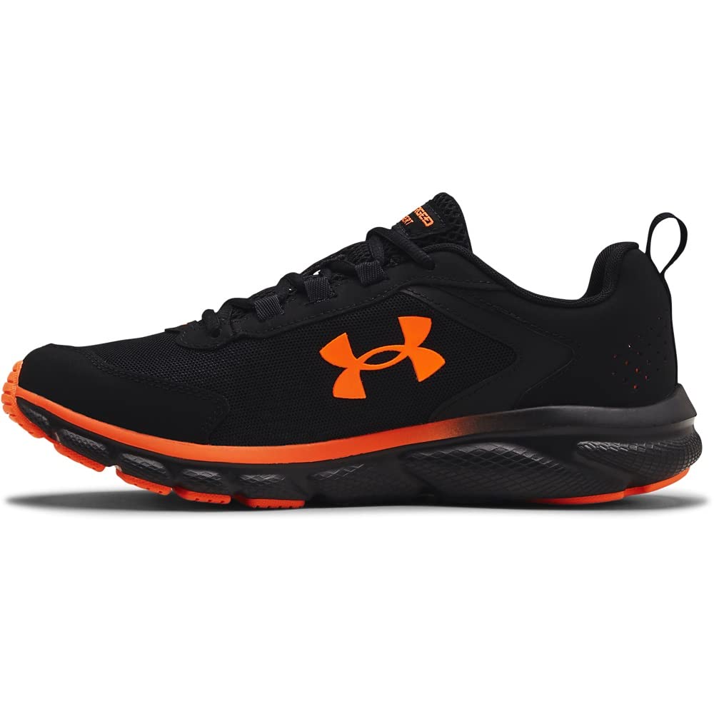 Under Armour Men's Charged Assert 9, Black/Blaze/Orange, 9.5 M US
