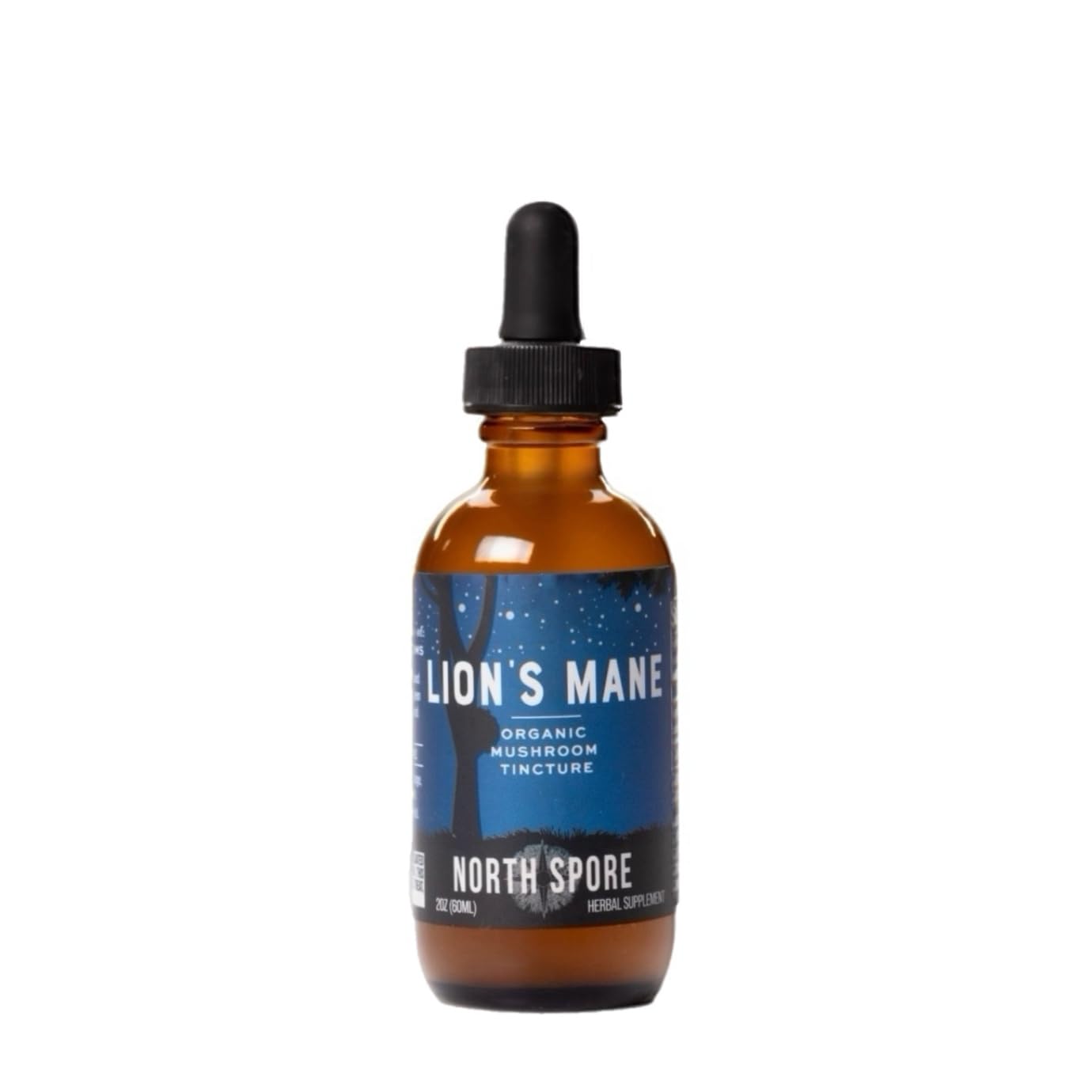 North Spore Organic Lion's Mane Mushroom Tincture (2 oz) | 100% Fruiting Body Extracts | for Focus, Memory, Brain Support | Certified Organic, Vegan, Non-GMO | Adaptogenic, Nootropic | Made in USA