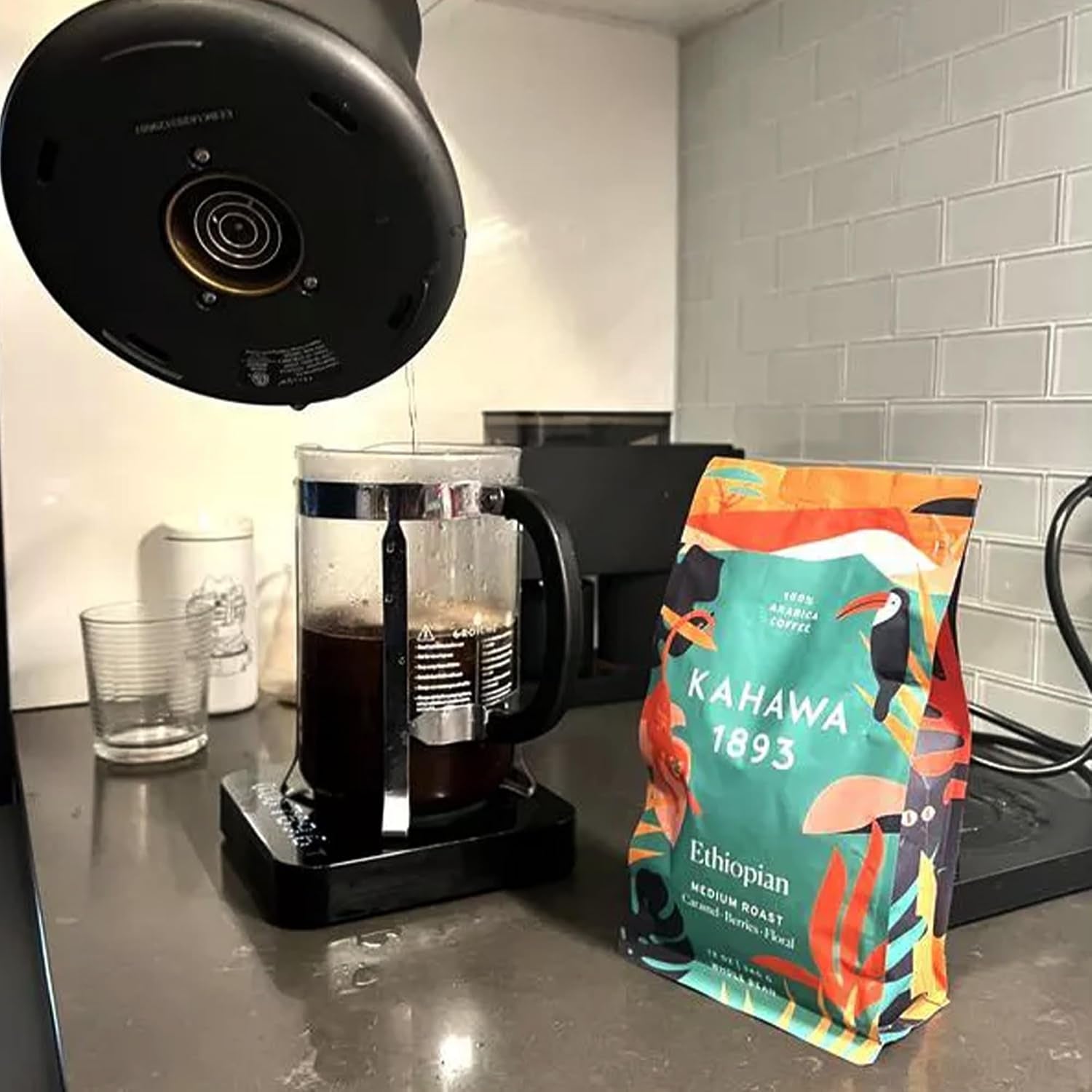 Whole Bean Coffee Medium Light Roast Ethiopian Blend 24 Oz - as Seen on Shark Tank, High Antioxidants, Naturally Sweet, Organically Grown, Ethically & Sustainably Sourced
