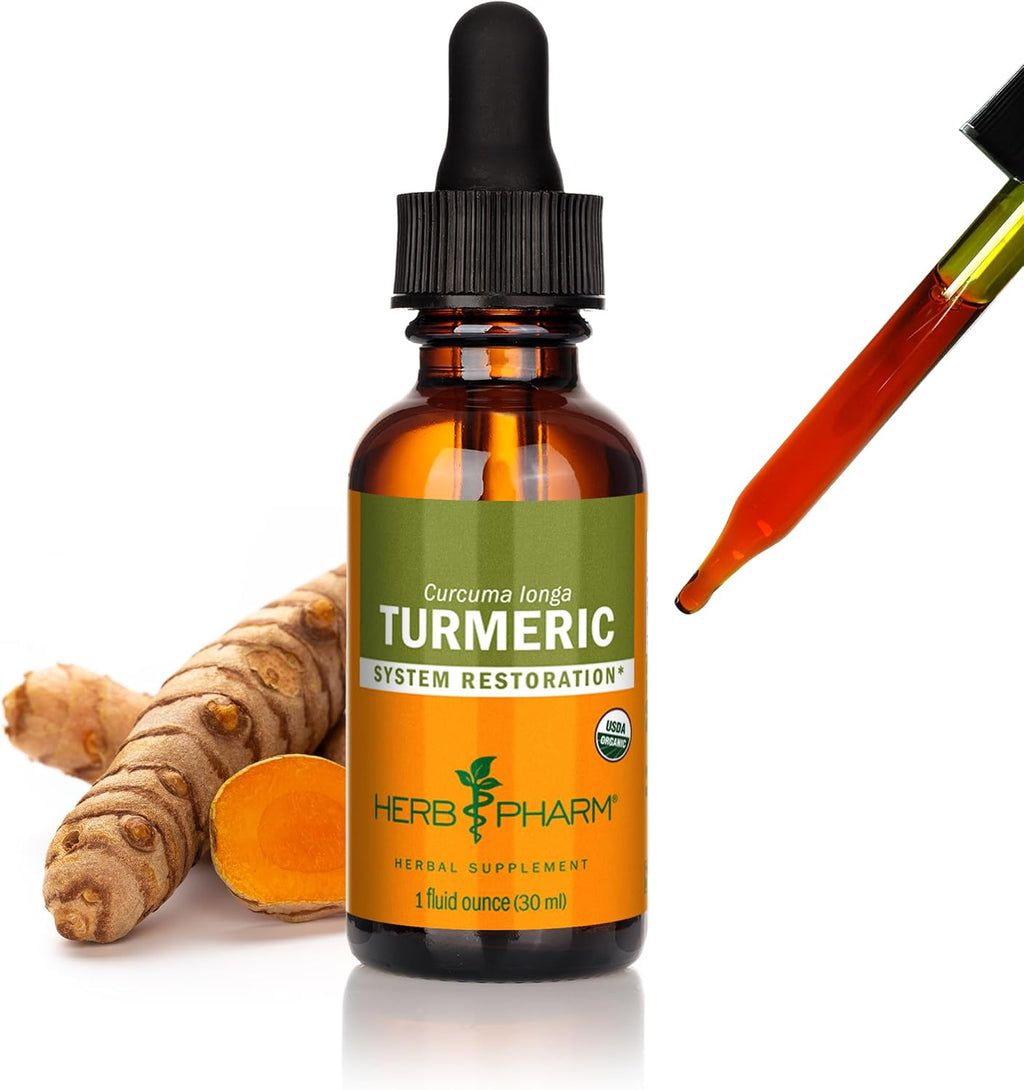 Turmeric Liquid Extract: USDA Organic Liver, Joint, Muscle, Cardiovascular, and Digestive Support, Fast-Absorbing & Sugar-Free Turmeric Root Tincture, up to ~3 Week Supply, 1 Oz*