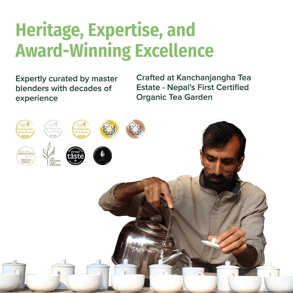 Organic Green Tea Loose Leaf - Premium USDA Certified Organic Loose Leaf Tea - Single Origin from Award Winning Family Farm in the Himalayas - 3.5Oz / 100G (Himalayan Mist)