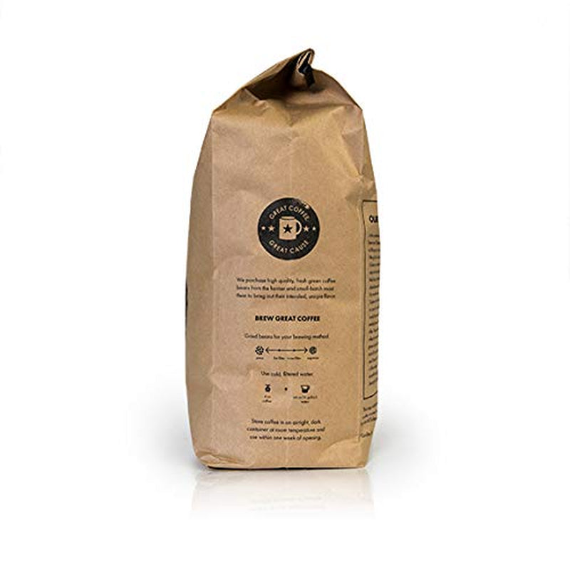 Coffee 5Lb Fair Trade Organic Certified Guatemalan Whole Bean Medium Roast, 100% Arabica Specialty Coffee, 80 Ounces, 5 Pounds, Bulk