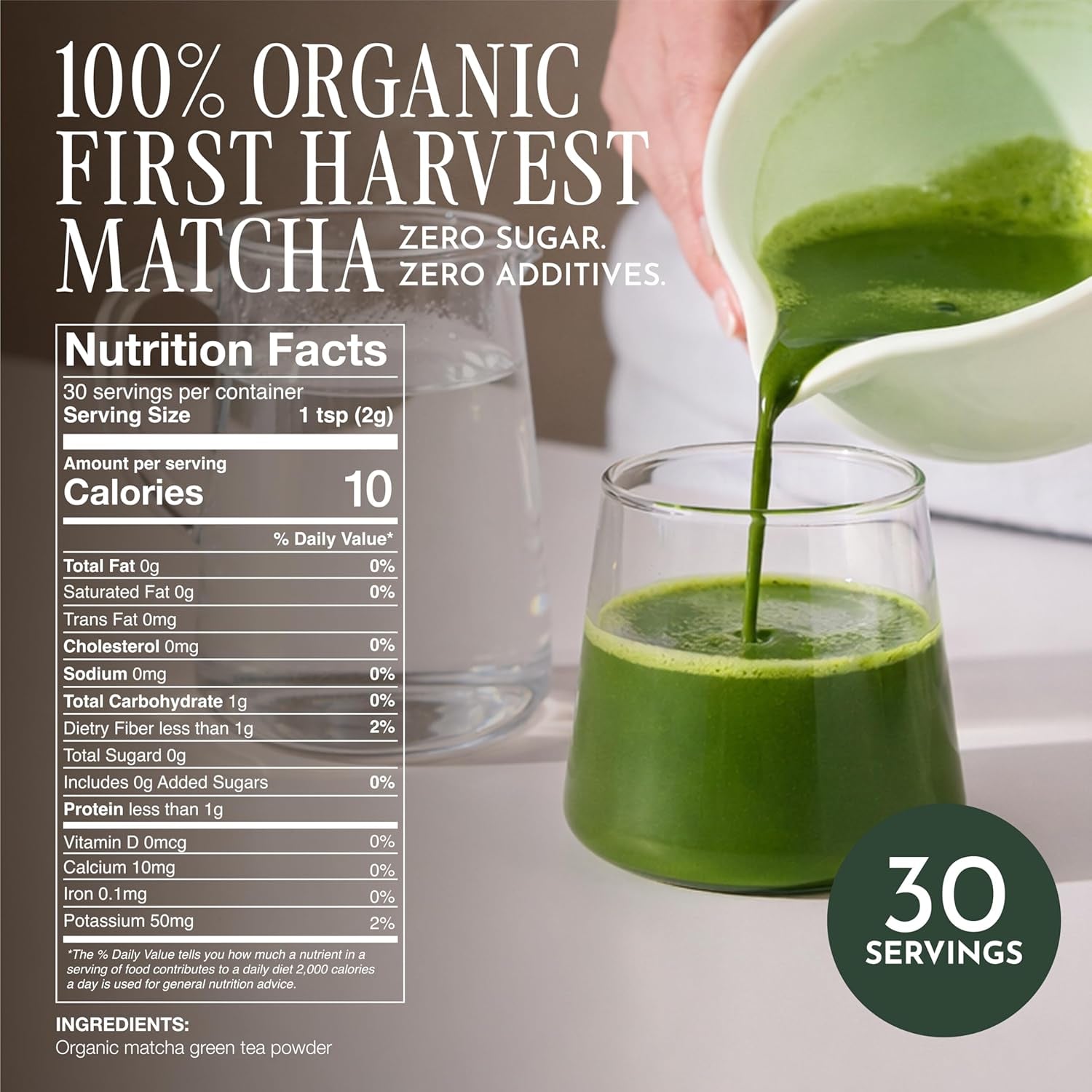 Matcha - Ceremonial Grade Matcha Powder, Organic First Harvest Japanese Green Tea Powder, from Uji, Japan (60G/2.12Oz)