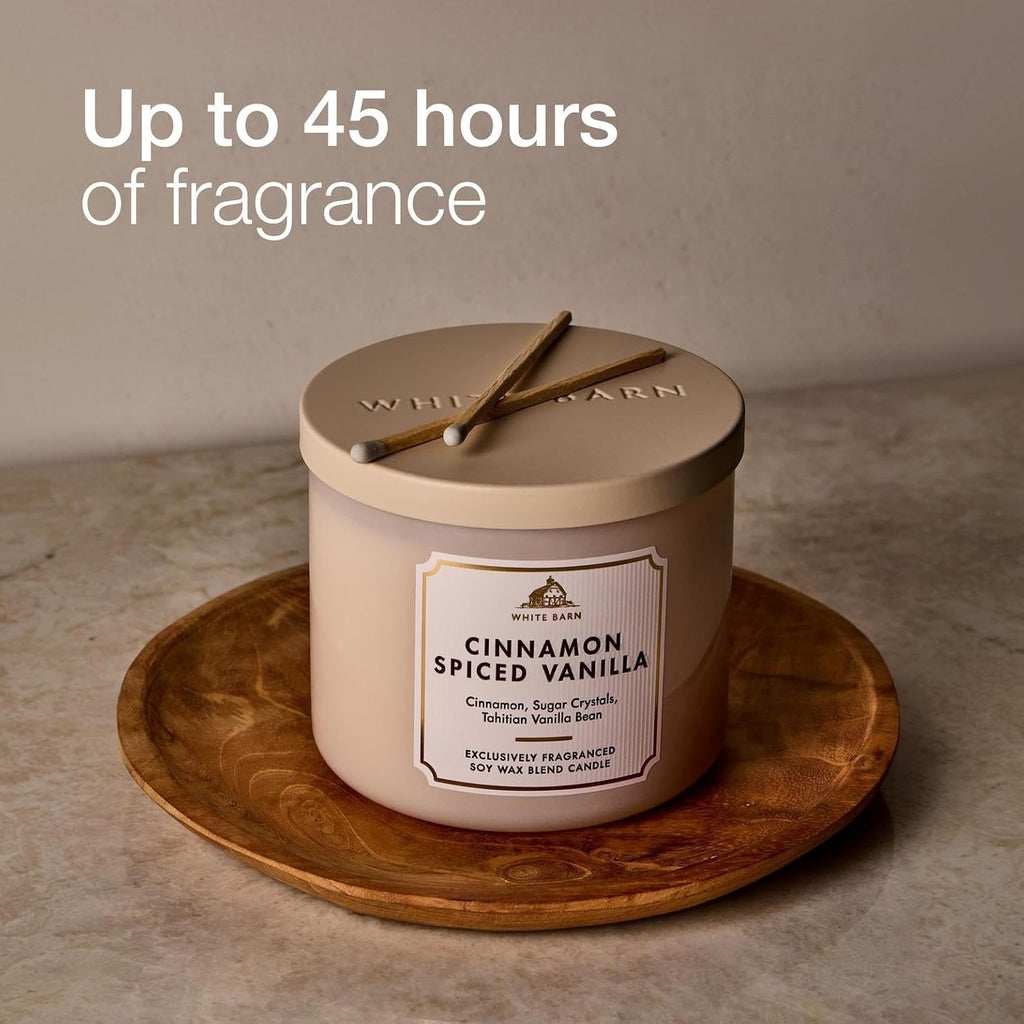 3-Wick Candle, Cinnamon Spiced Vanilla Scent