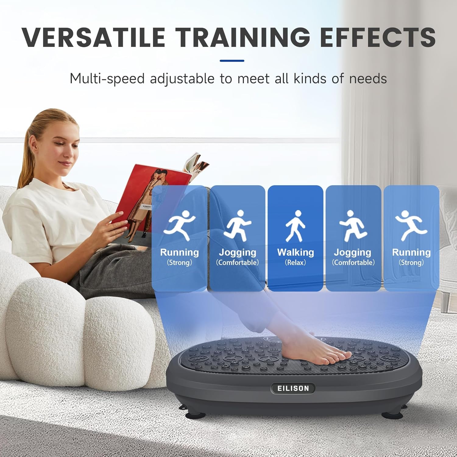 Fitmaxx 3D XL Vibration Plate Exercise Machine - Whole Body Workout Vibration Platform W/Loop Bands - Lymphatic Drainage Machine for Weight Loss, Shaping, Recovery