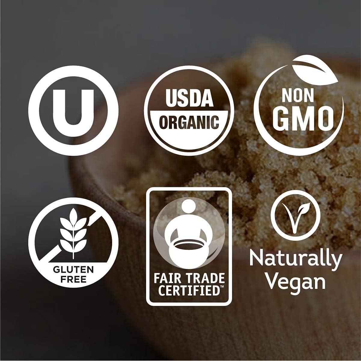 Wholesome Fair Trade Organic Light Brown Sugar, 24oz, 6-Pack