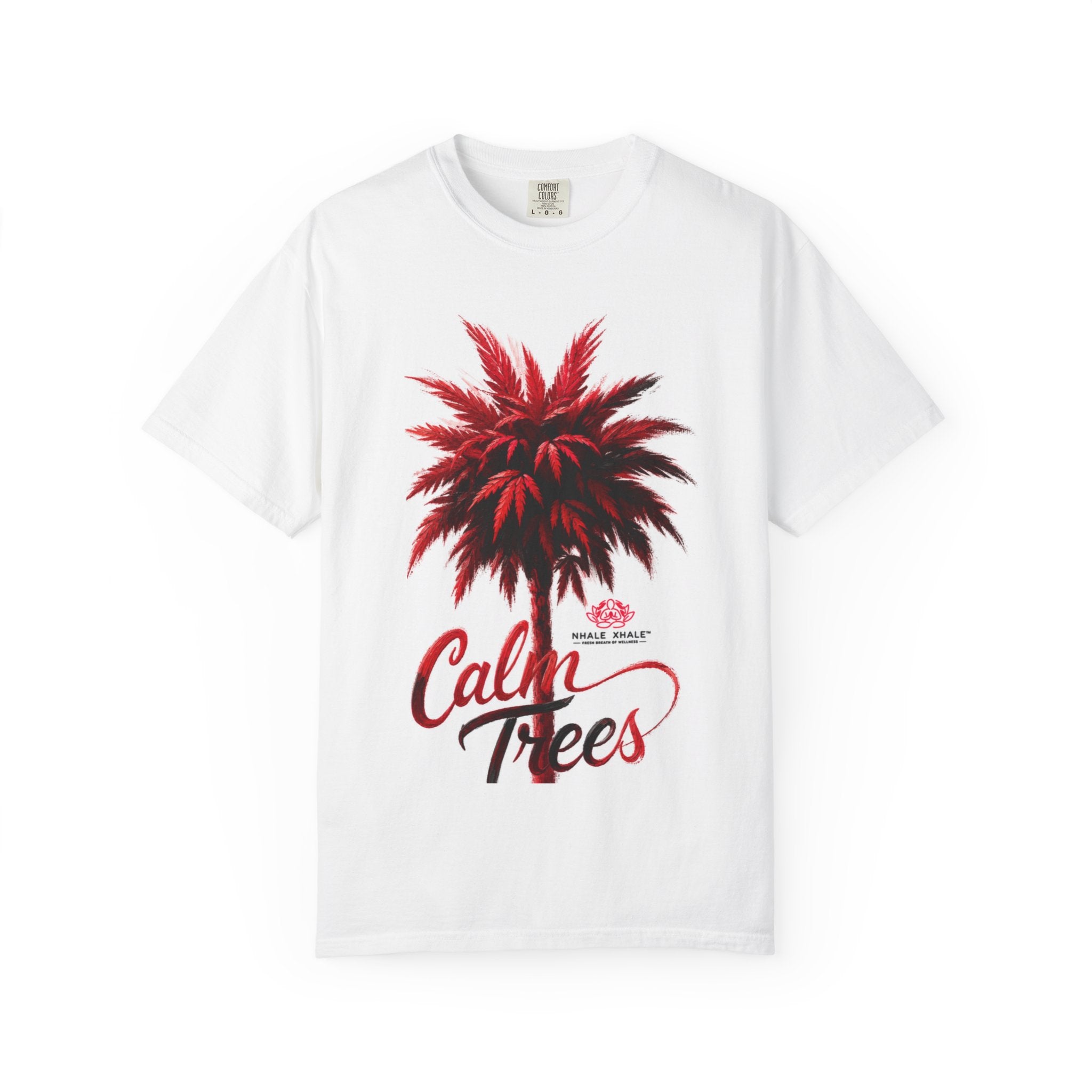 NhaleXhale “Scarlet Calm Trees” White Tee