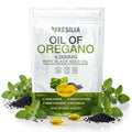 Resilia Softgels with Black Seed Oil 6000mg – Organic Oregano Oil Capsules for Immune & Digestive Support – Non-GMO, Gluten-Free Softgels – Natural Herbal Wellness Supplement (60 Count)