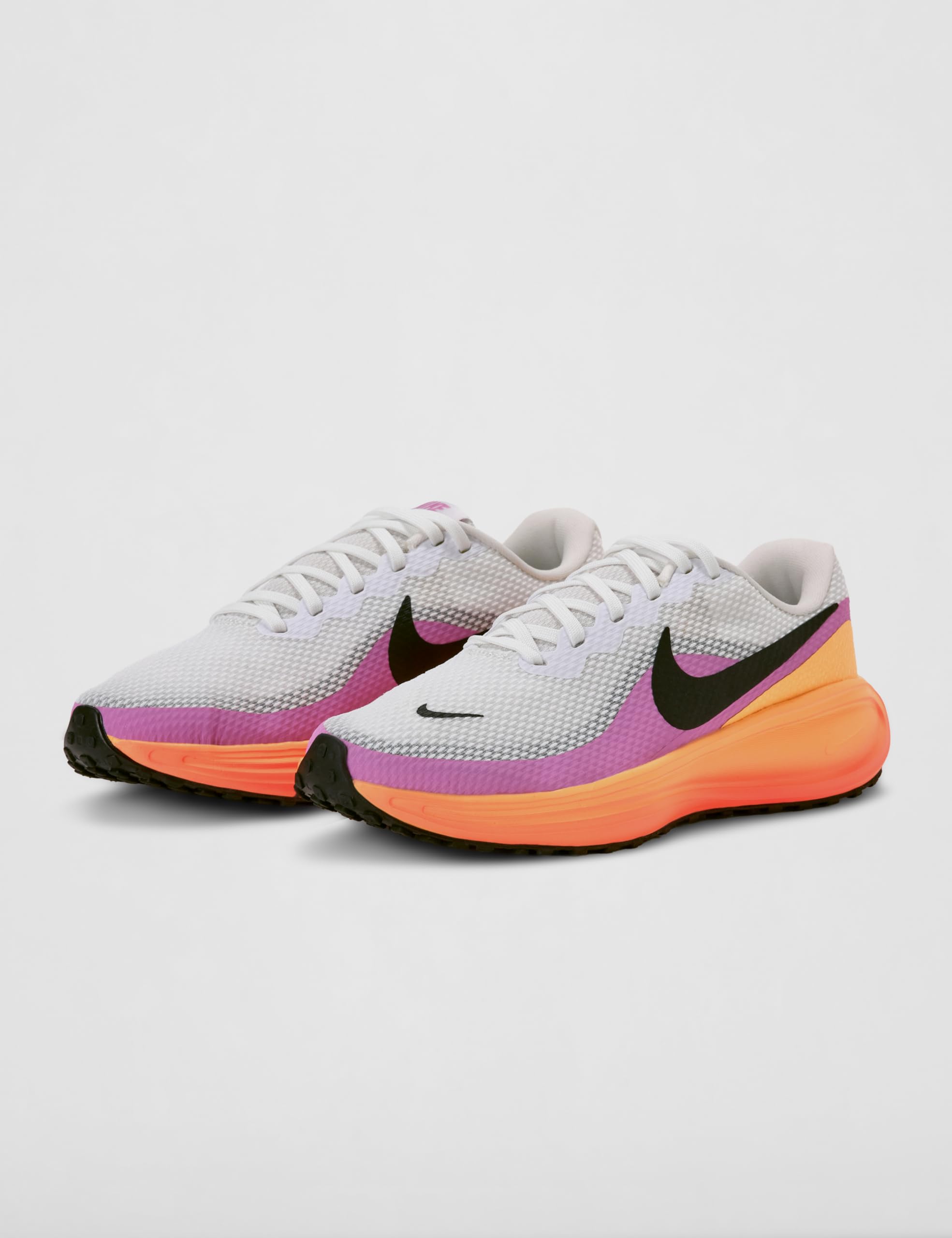 Nike Women's Revolution 8 Road Running Shoes, White/Black-Tangerine Tint-Orange Pulse, 8
