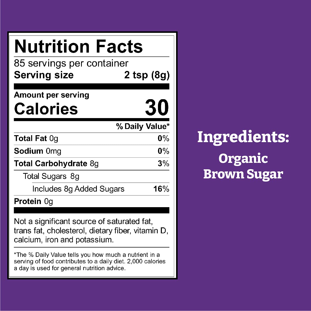 Wholesome Fair Trade Organic Dark Brown Sugar, 24oz, 6-Pack