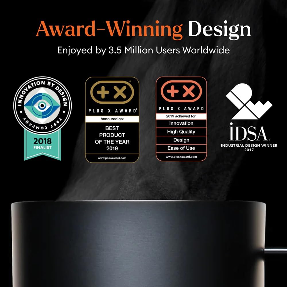 Ember Temperature Control Smart Mug 2, 10 Oz, App-Controlled Heated Coffee Mug with 80 Min Battery Life and Improved Design, Red