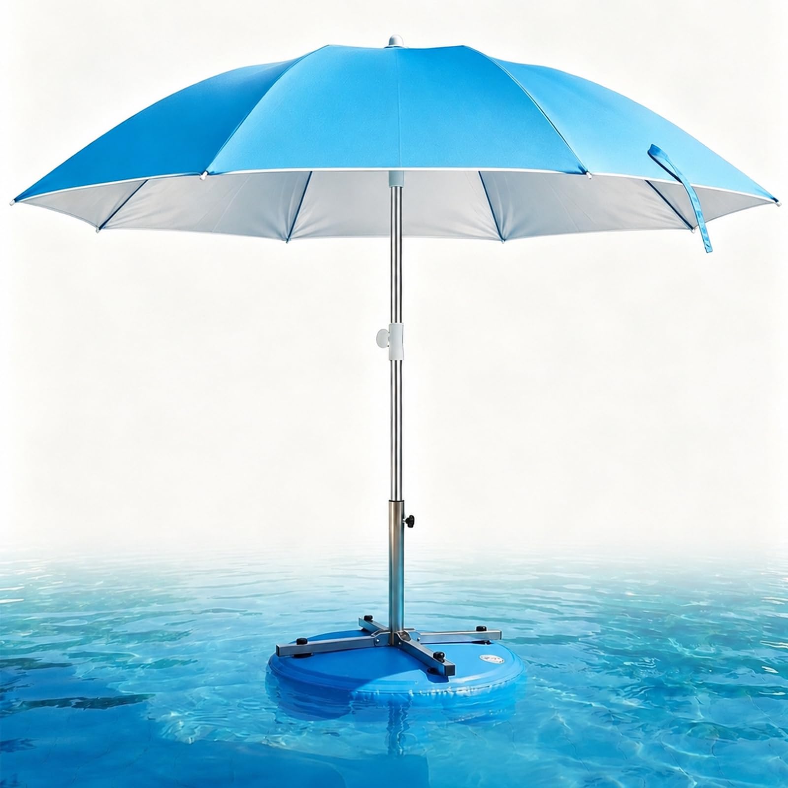 Abimars Floating Pool Umbrella, 6.5ft In-Pool Sunshade with UV-Resistant Coating, Portable Outdoor Shade Canopy for Pool, Lake & Beach, Travel-Friendly