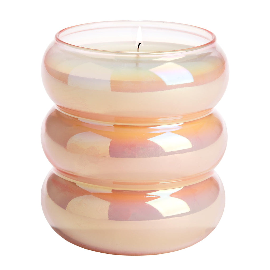 Paris Hilton Cupcake Sprinkles Scented Candle, Bubble Glass Vessel with Pink Iridescent Finish, Premium Plant Wax Blend, Cotton Wick, 18-Ounce