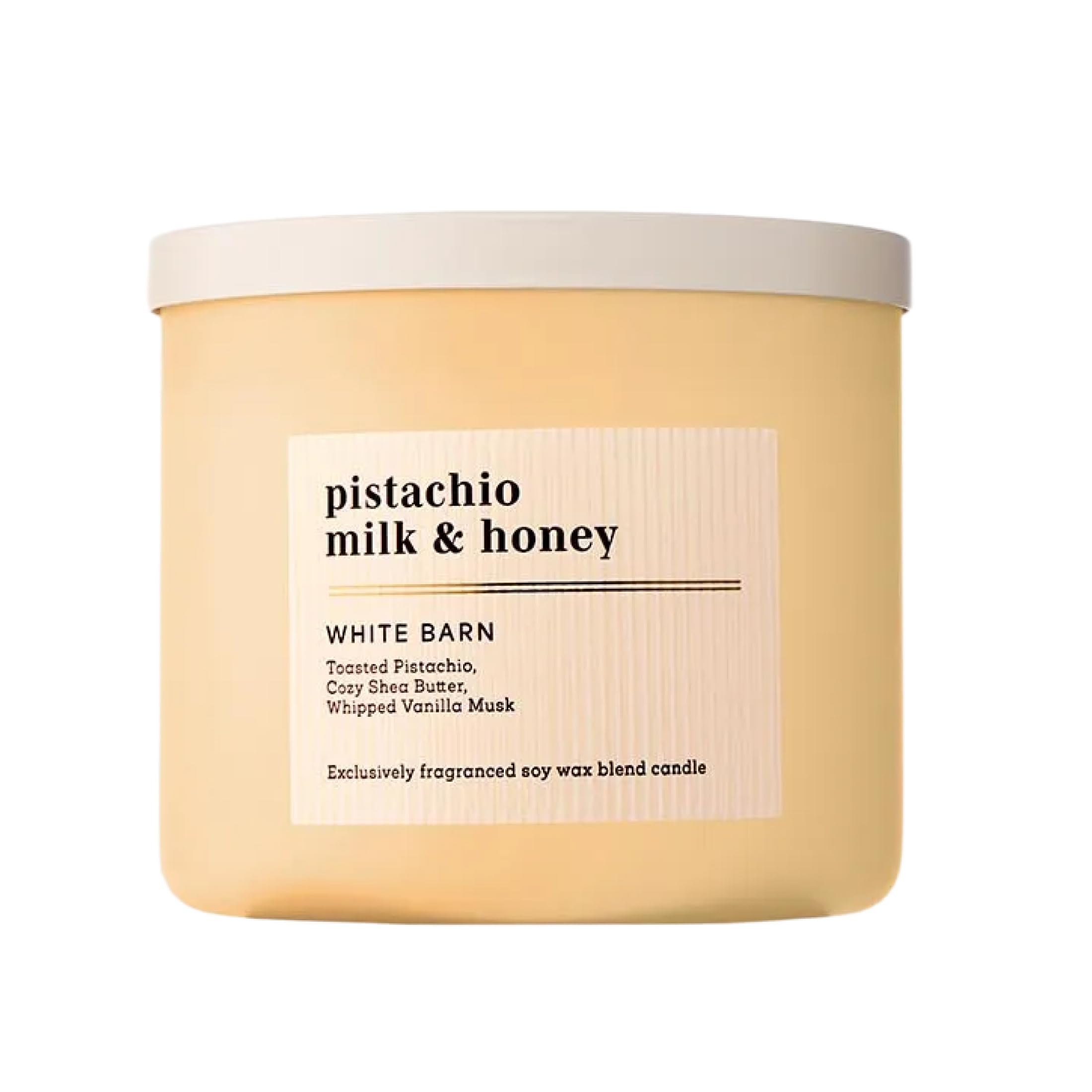 Bath & Body Works 3-Wick Candle, Pistachio Milk & Honey Candle, Strong Throw, Long-Lasting Burn Up to 45 Hours, Exclusively Fragranced Soy Wax Blend, 14.5 oz - 1 Pack