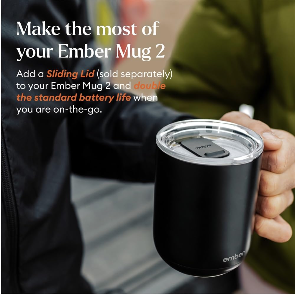 Ember Temperature Control Smart Mug 2, 10 Oz, App-Controlled Heated Coffee Mug with 80 Min Battery Life and Improved Design, Red