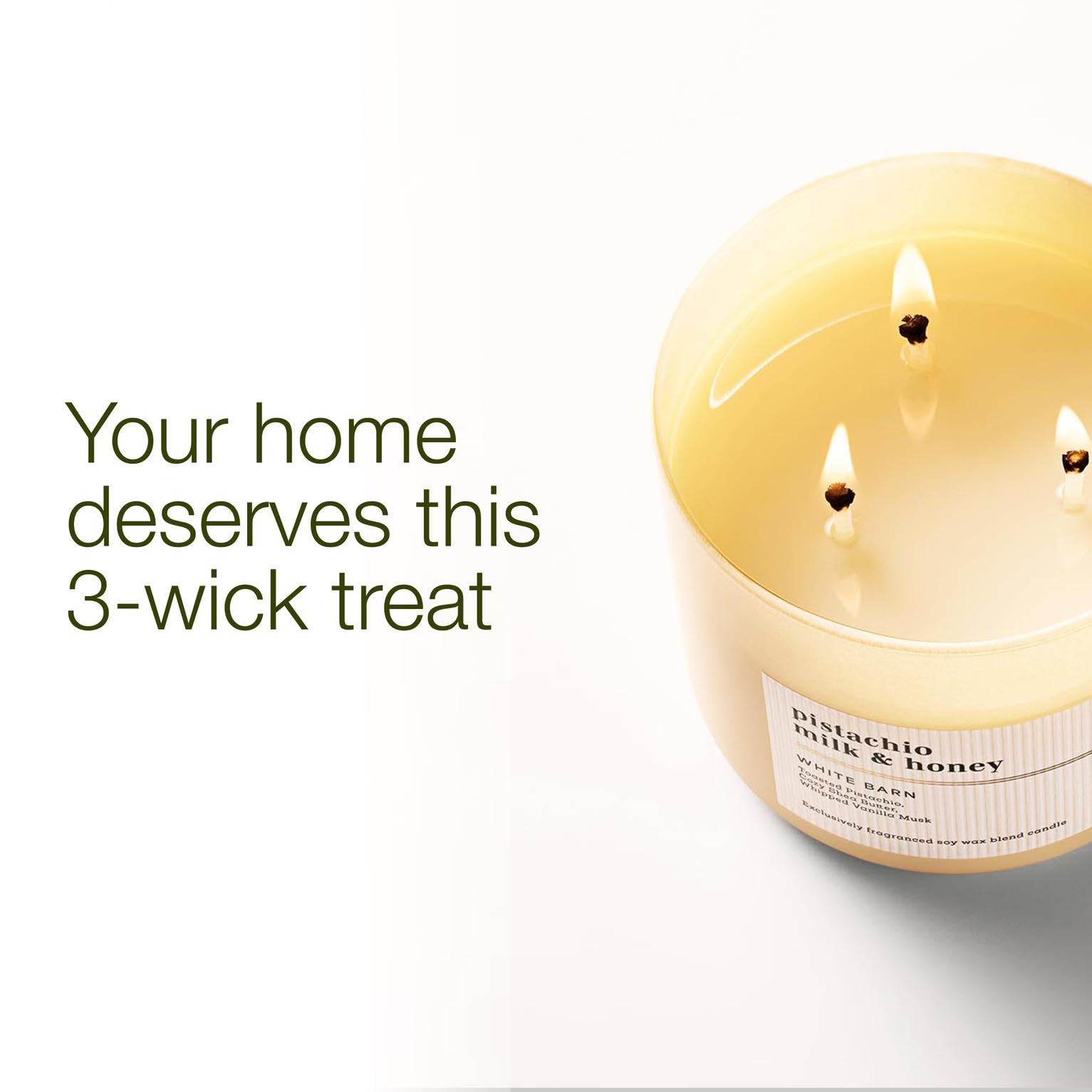 Bath & Body Works 3-Wick Candle, Pistachio Milk & Honey Candle, Strong Throw, Long-Lasting Burn Up to 45 Hours, Exclusively Fragranced Soy Wax Blend, 14.5 oz - 2 Pack