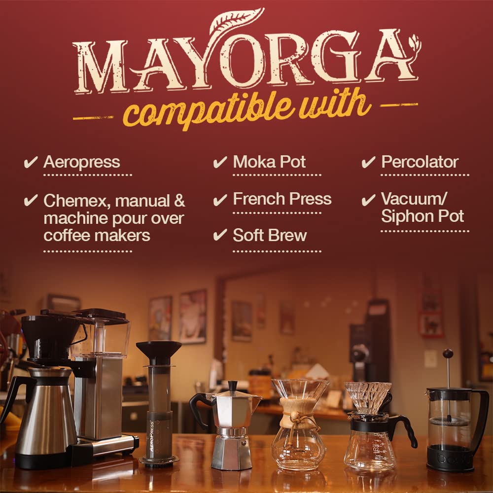 Mayorga Coffee Gift Pack of 3,12 oz bags-Cubano Roast Dark Roast, Mayan Blend Medium Roast, Muy Macho Bold Dark Roast-100% Arabica Whole Bean Café Organic Coffee-Specialty Grade,Non-GMO,Direct Trade