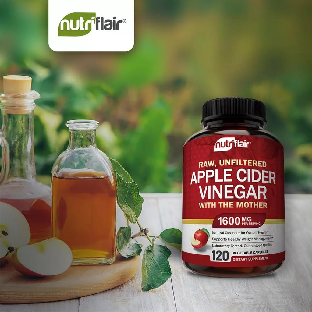 Apple Cider Vinegar Capsules with The Mother - 120 Vegan ACV Pills - Best Supplement for Healthy Weight Loss, Diet, Keto, Digestion, Detox, Immune - Powerful Cleanser & Appetite Suppressant Non-GMO