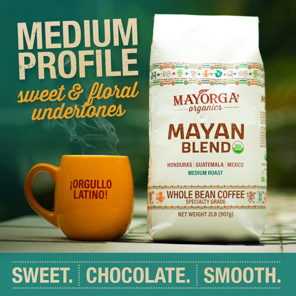 Mayorga Coffee Gift Pack of 3,12 oz bags-Cubano Roast Dark Roast, Mayan Blend Medium Roast, Muy Macho Bold Dark Roast-100% Arabica Whole Bean Café Organic Coffee-Specialty Grade,Non-GMO,Direct Trade