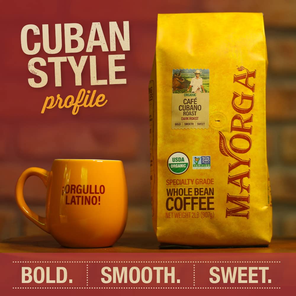 Mayorga Coffee Gift Pack of 3,12 oz bags-Cubano Roast Dark Roast, Mayan Blend Medium Roast, Muy Macho Bold Dark Roast-100% Arabica Whole Bean Café Organic Coffee-Specialty Grade,Non-GMO,Direct Trade