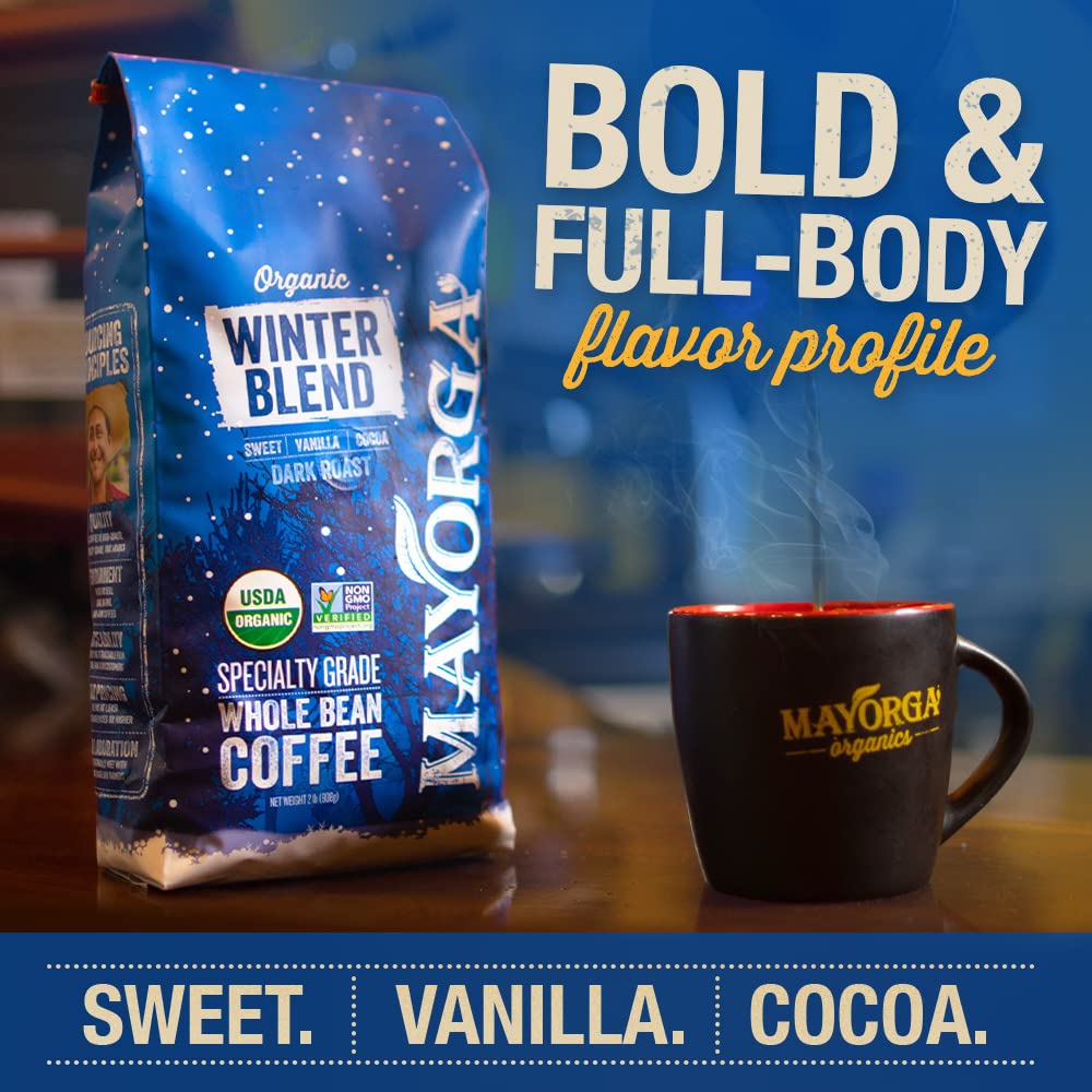 Mayorga Coffee Gift Pack of 3,12 oz bags-Cubano Roast Dark Roast, Mayan Blend Medium Roast, Muy Macho Bold Dark Roast-100% Arabica Whole Bean Café Organic Coffee-Specialty Grade,Non-GMO,Direct Trade
