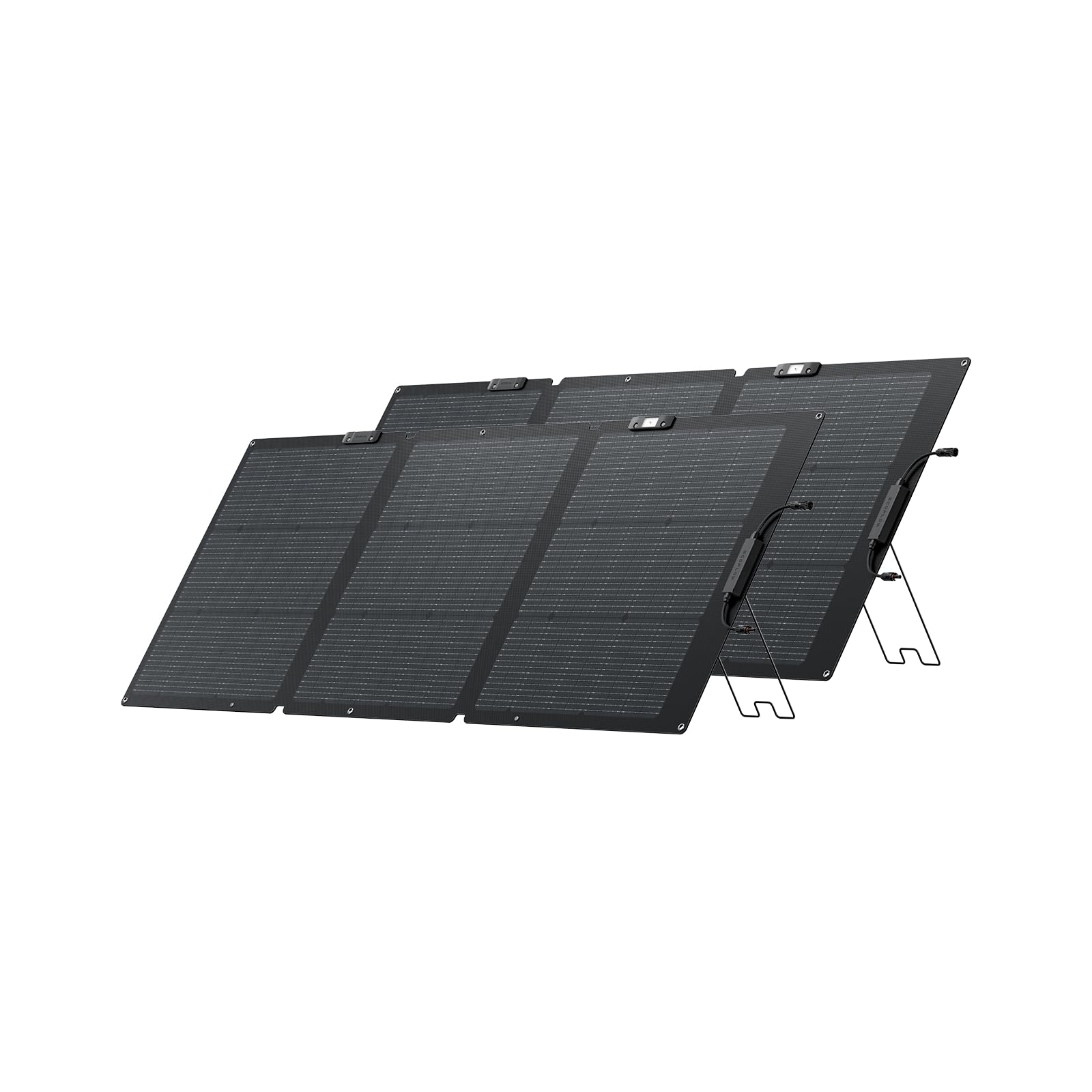 EF ECOFLOW 2PCS 160 Watt Portable Solar Panel for Power Stations, 25% High Conversion Efficiency Foldable Solar Panel with Adjustable Kickstand IP68 Waterproof, Ideal for Camping RV, NextGen Version