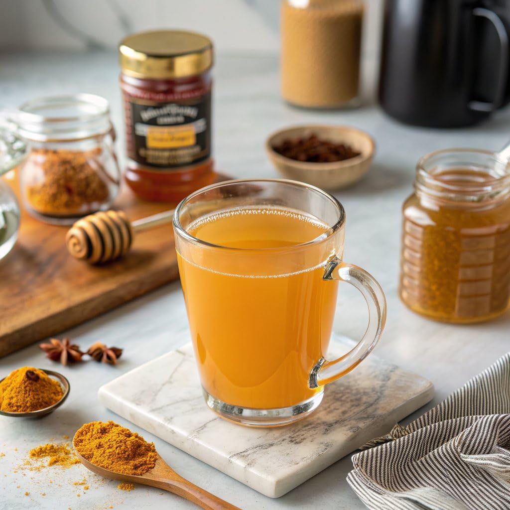 Gardenika Organic Flamma-tea Loose Leaf Turmeric Ginger Tea | with Cinnamon & Pepper | 100% Natural | Caffeine Free | Herbal Wellness Tea | Premium Blend | 1 lb (454g)