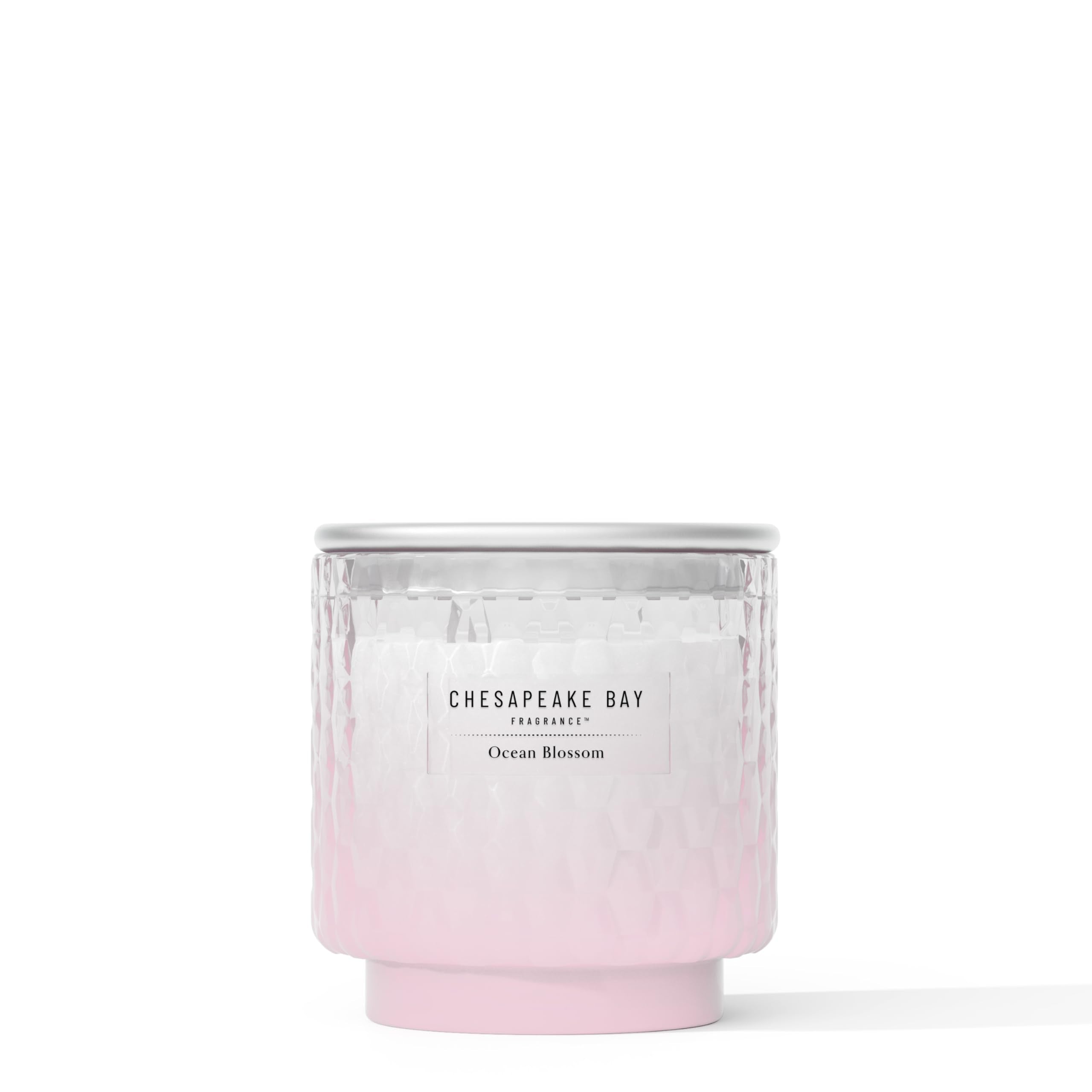 Chesapeake Bay, 11oz Ocean Blossom Scented Candle, Mood Evoking Fragrance, Textured Sea Glass-Inspired Jar, Premium Soy Blend Wax with Essential Oils, Coastal Fragrance for Home Décor or Gifting