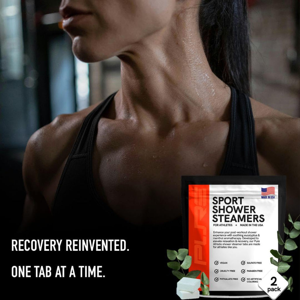 Sport Shower Steamers - USA Made with Natural Eucalyptus Essential Oil, Aromatherapy, Stress and Sinus Relief, Muscle Recovery for Athletes, Best Birthday Presents and Father’s Day Gifts for Runners