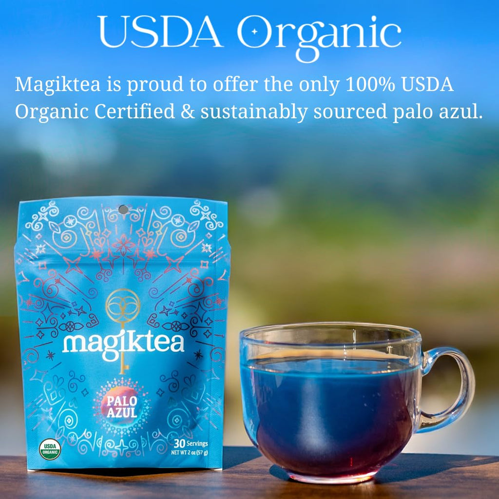 Magiktea, Palo Azul, 15 Plant-Based Tea Bags, USDA Organic, Kidneywood, Caffeine-Free