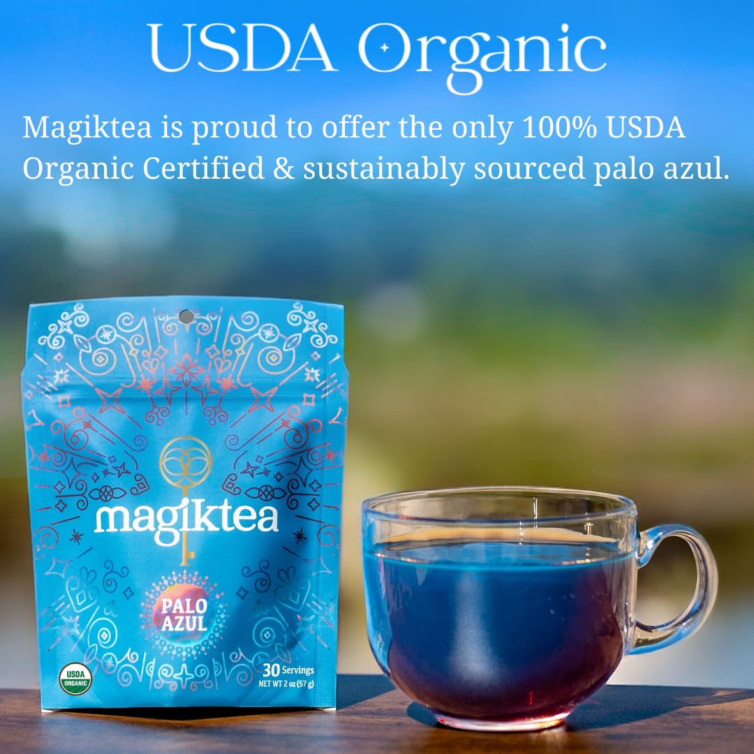 Magiktea, Palo Azul, 15 Plant-Based Tea Bags, USDA Organic, Kidneywood, Caffeine-Free