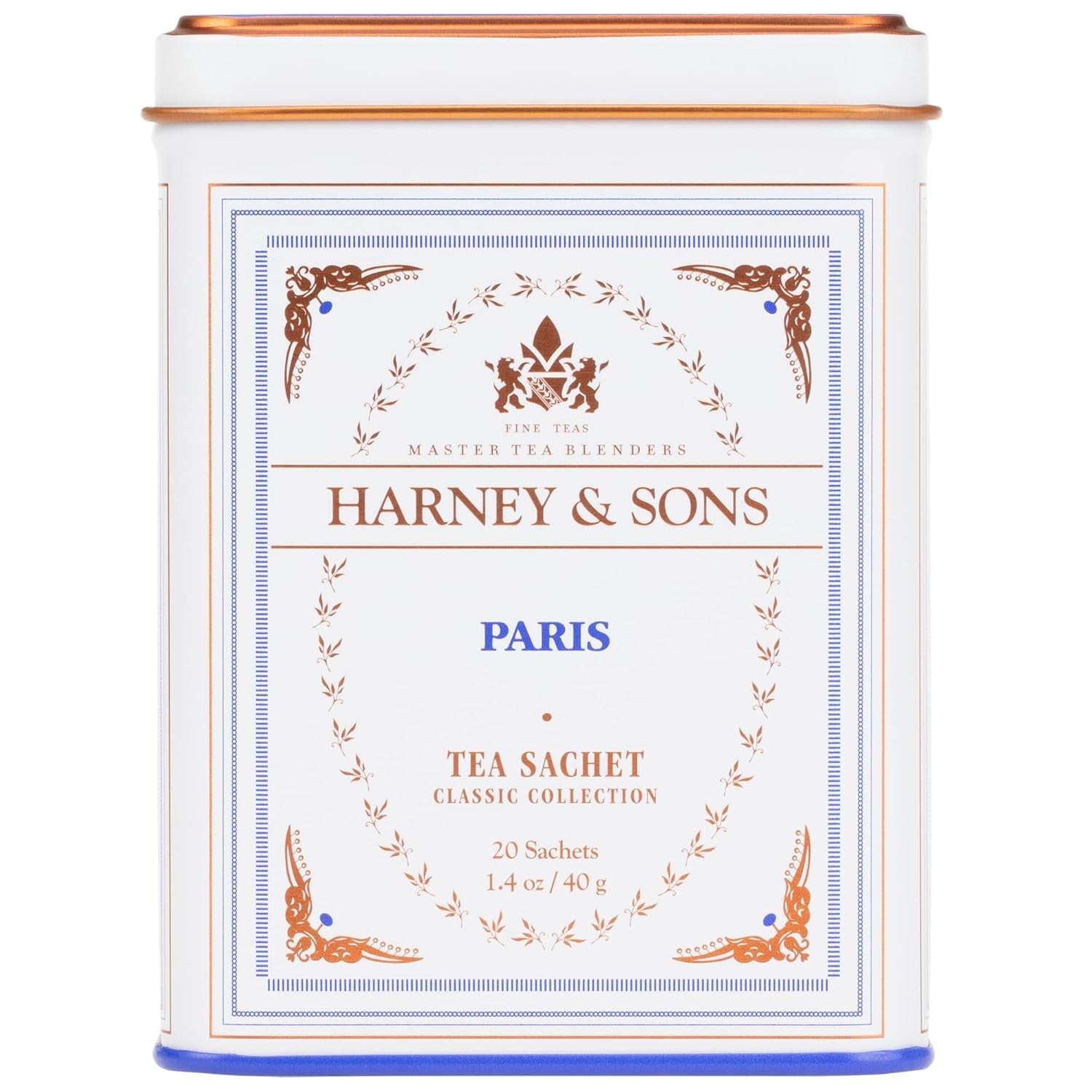 Paris Flavored Black Tea – 20 Sachets | Fruity Vanilla & Caramel Blend with Hint of Lemony Bergamot