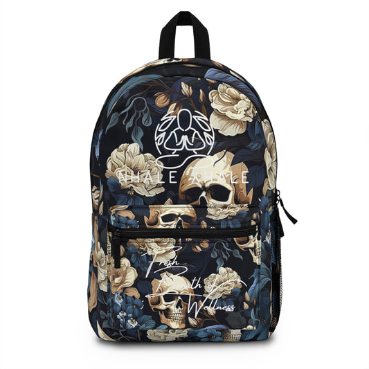 NhaleXhale Skull Vintage Floral Backpack