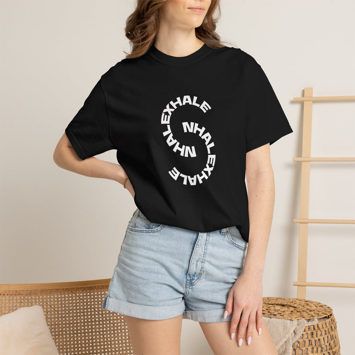 Exhale Inhale Circle Graphic T-Shirt — Minimal Mindfulness Tee
