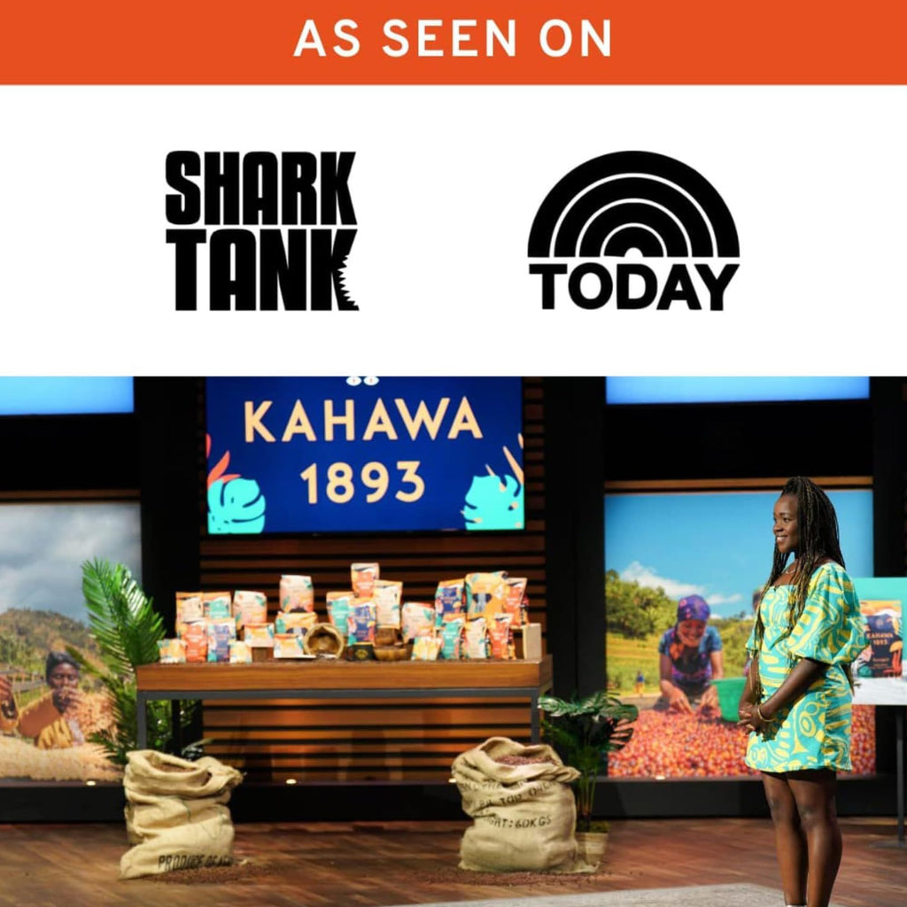Kahawa 1893 Ground Coffee Medium Roast Ethiopian Blend 12 Oz - As Seen on Shark Tank, High Antioxidants, Naturally Sweet, Organically Grown, Ethically & Sustainably Sourced
