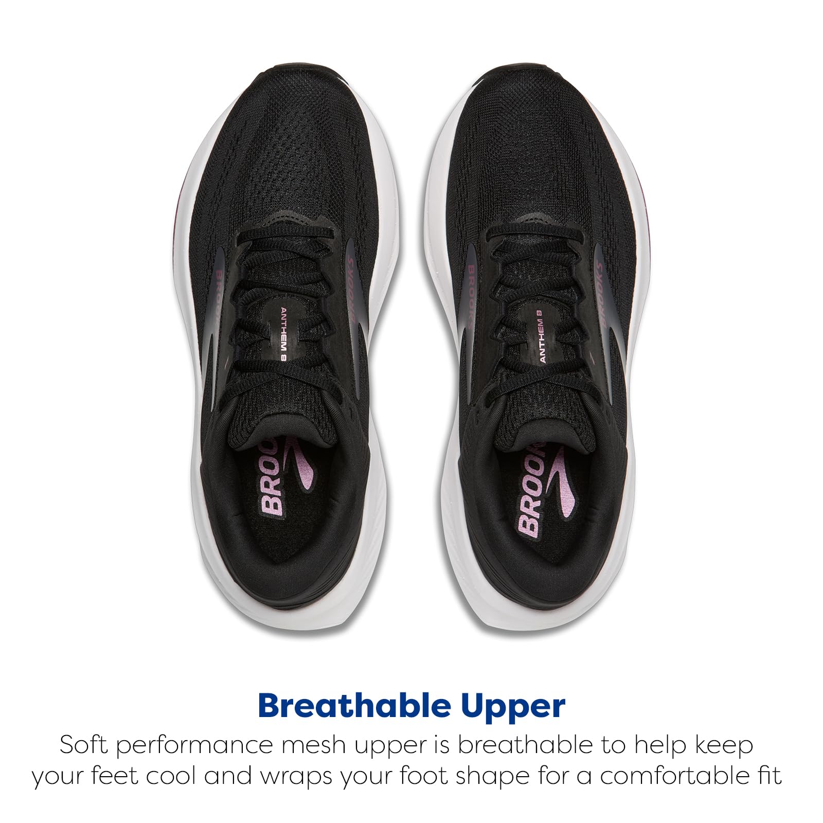 Brooks Women’s Anthem 8 Neutral Running Shoe - Black/Ebony/Metallic - 9 Medium