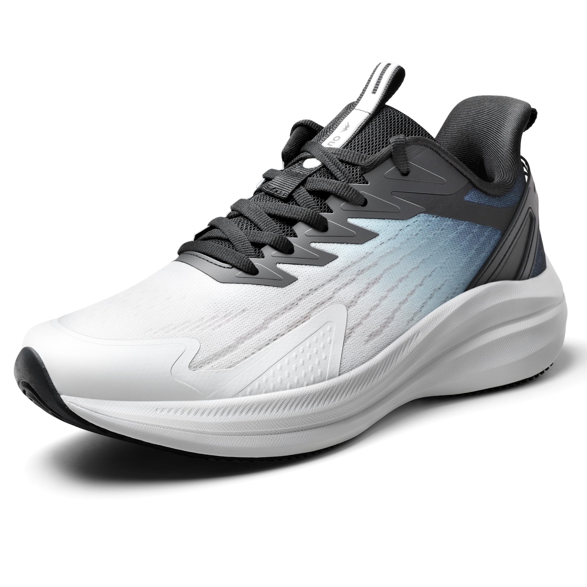 OUTJET Men's Road Running Shoes Lightweight Cushioning Athletic Walking Sneakers - Comfortable Non Slip Jogging Outdoor Gym Workout Tennis Shoes Active5K Black