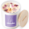 AOOVOO Lavender Scented Candles for Women - Aromatherapy Candle with Crystals Inside, 10oz Soy Candles for Home Scented, Birthday Gifts Mothers Day Candle for Women Mom