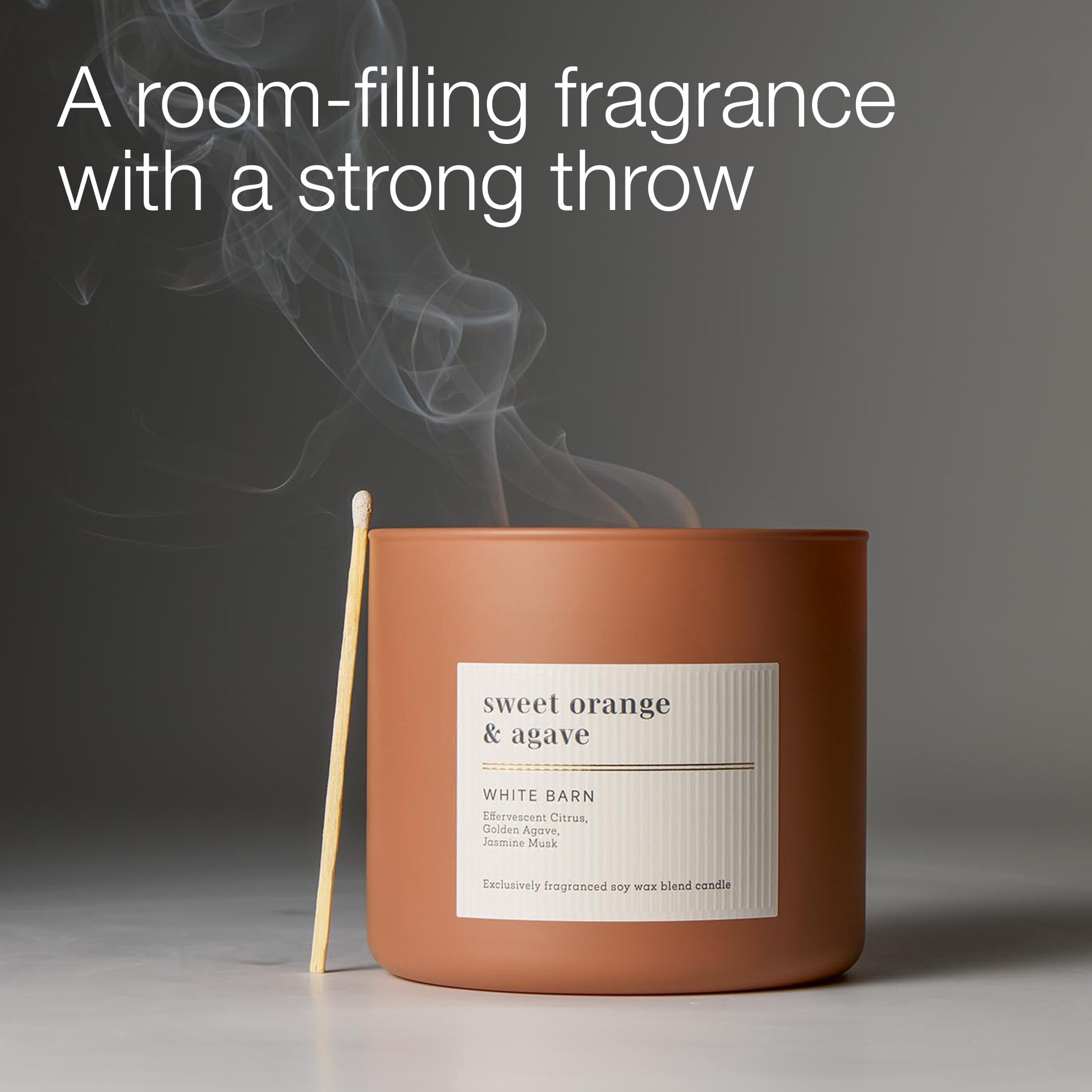 Bath & Body Works 3-Wick Candle, Sweet Orange & Agave Citrus Candle, Strong Throw, Long-Lasting Burn Up to 45 Hours, Exclusively Fragranced Soy Wax Blend, 14.5 oz - 1 Pack