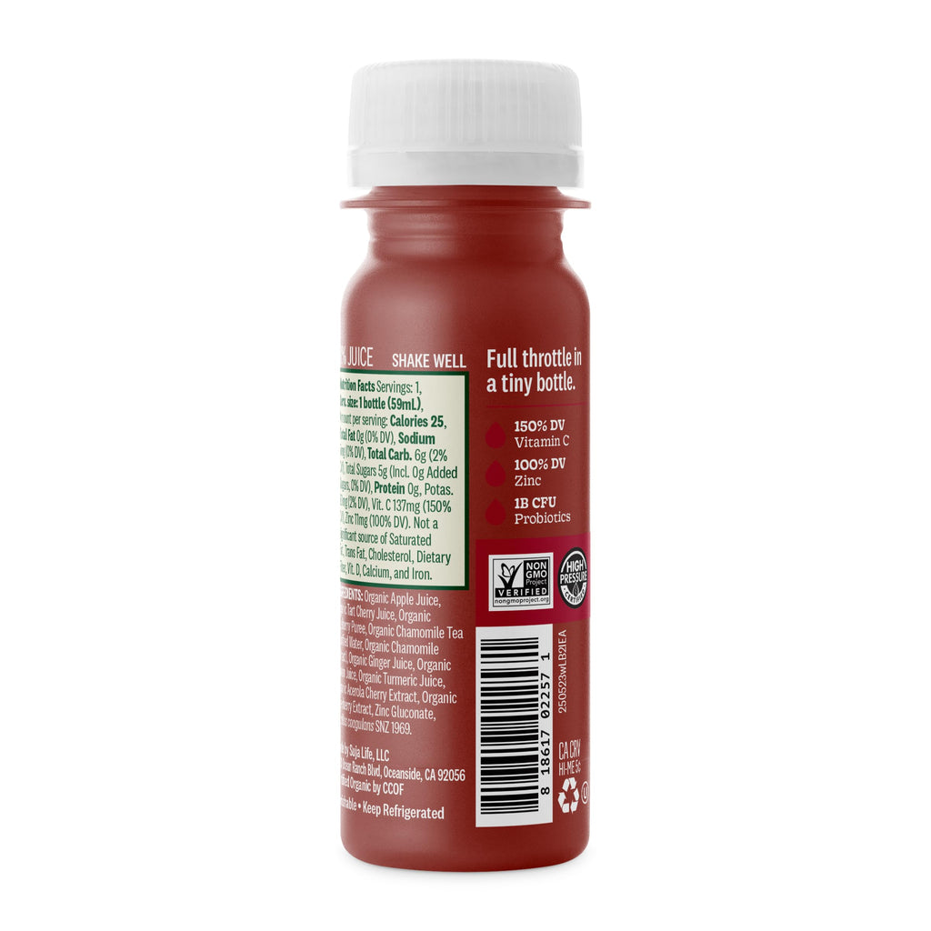 Suja Organic Immunity Elderberry Shot with Elderberry, Turmeric, & Ginger, Immunity Support, Functional Shot, Cold-Pressed Juice with Live Probiotics, Plant-Based & Gluten-Free (2 Fl Oz)
