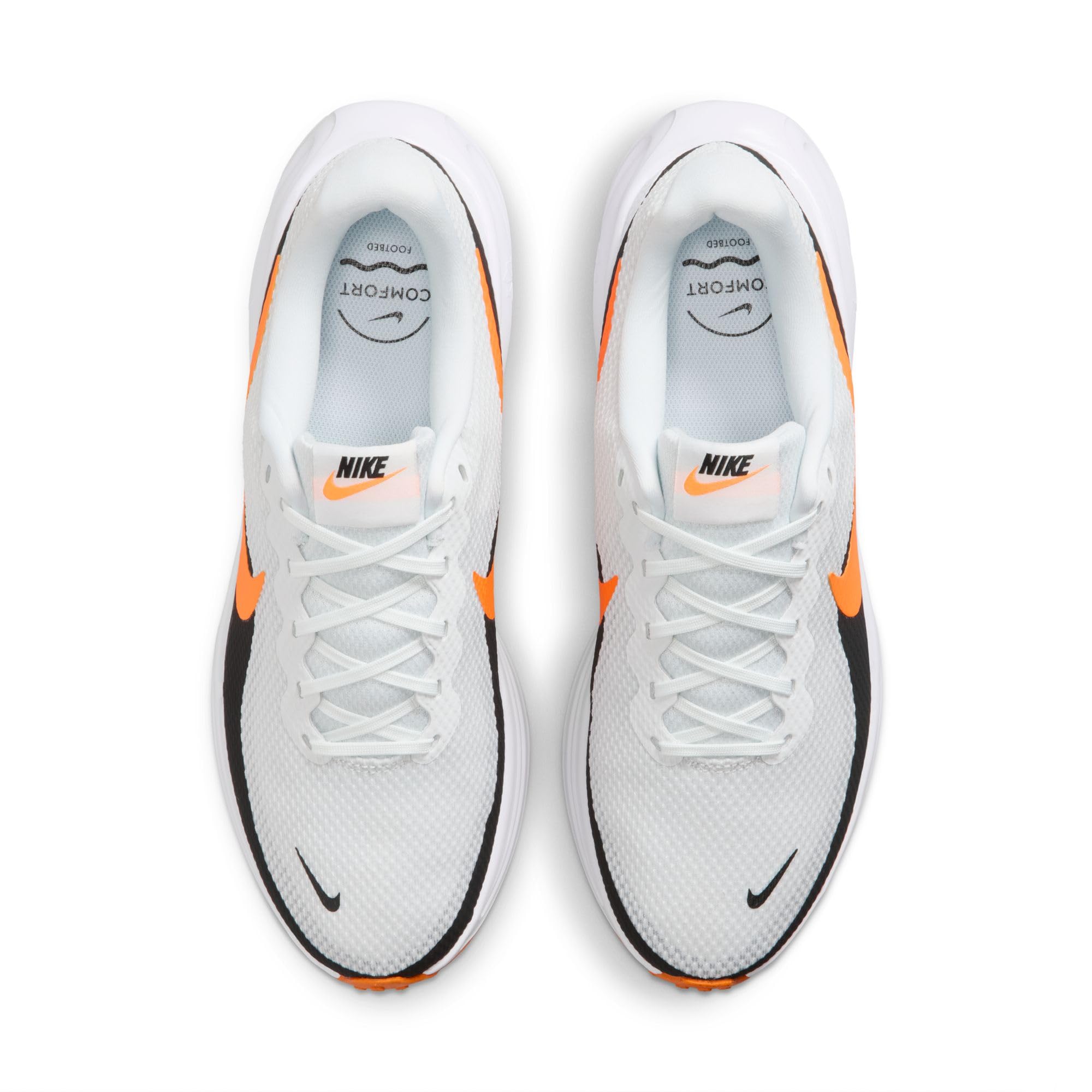Nike Men's Revolution 8 Road Running Shoes, Off White/Total Orange-White-Black, 10