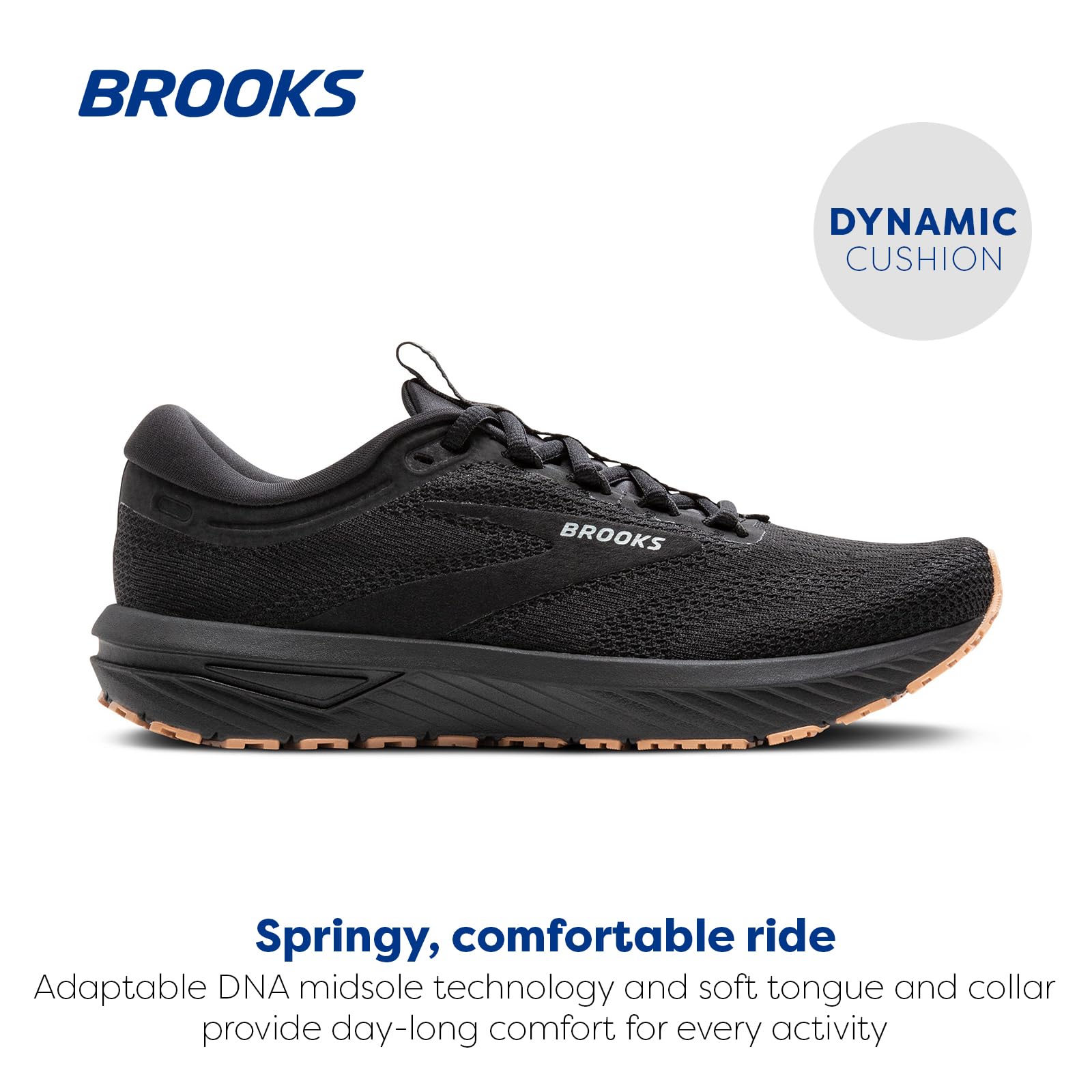 Brooks Women’s Revel 7 Neutral Running Shoe - Black/Black - 6.5 Medium
