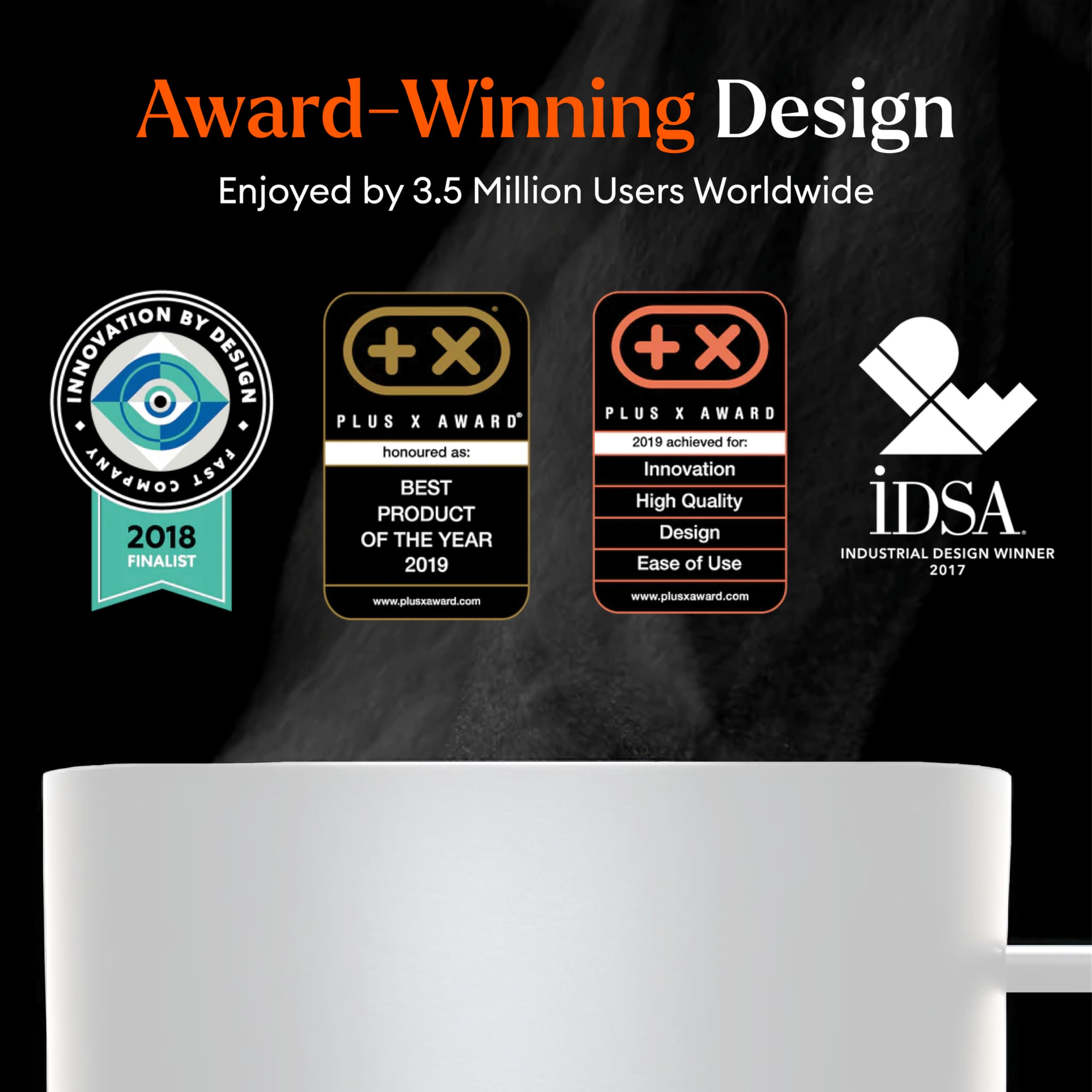 Ember Temperature Control Smart Mug 2, 10 Oz, App-Controlled Heated Coffee Mug with 80 Min Battery Life and Improved Design, White