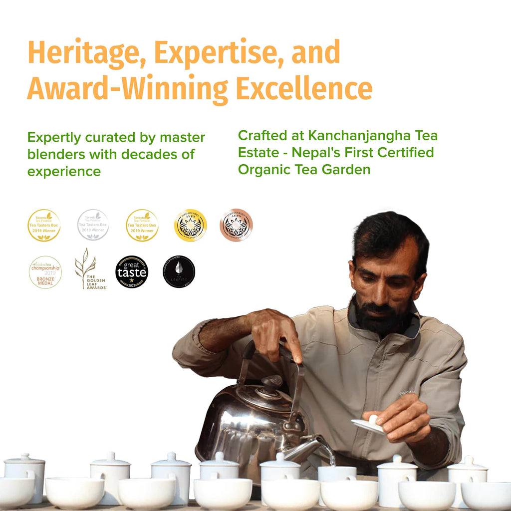 NEPAL TEA Organic Black Loose Leaf Tea - USDA Certified Organic with Gold Tips - Single Origin from a Family Farm in the Himalayas - 3.5 oz / 100g Award-Winning (Kumari Gold)
