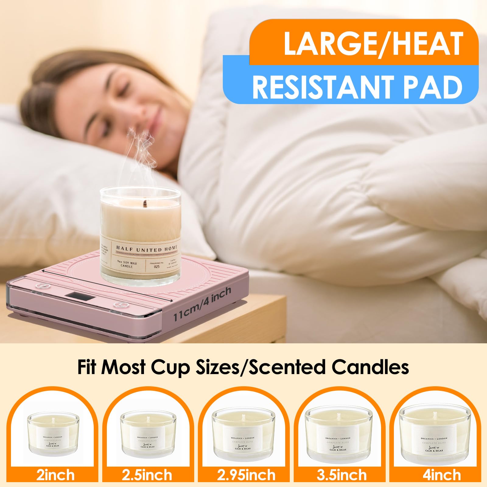 Pink Mug Warmer Set for Desk, Coffee Cup Warmer with Matching Cup, Cute Electric Beverage Warmer for Coffee Tea Milk, Ideal for Office & Home