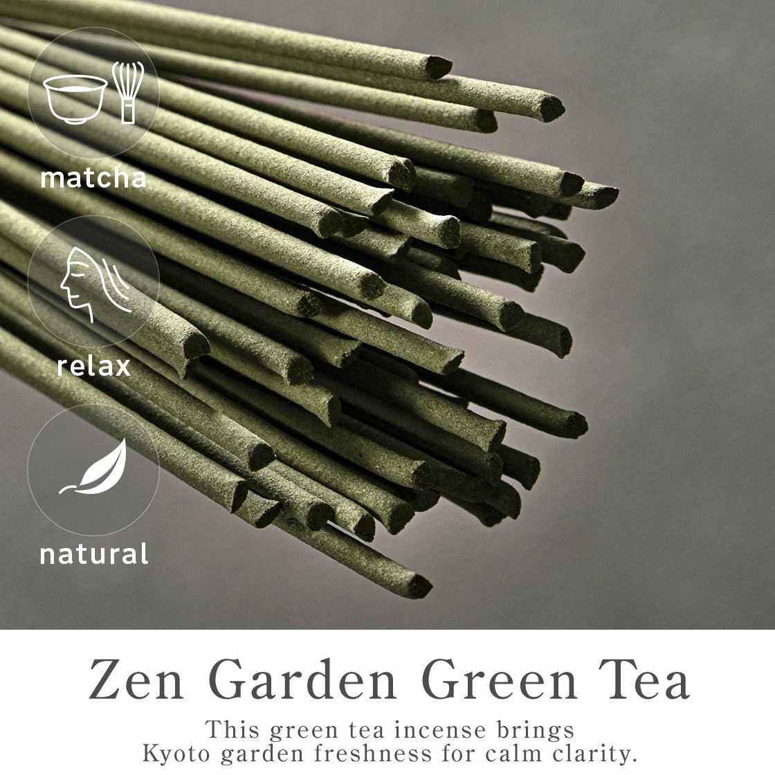 なごみ工房 Kyoto Green Tea Incense Sticks - Japanese Temple Aroma, Ideal for Relaxation & Meditation, Approx. 60 Sticks (0.044 Pounds) - Premium Quality Incense for Spiritual & Home Use Nagomikobo