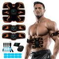 Electronic Muscle Stimulator, Abs Stimulator, EMS Abdominal Muscle Stimulator,Muscle Trainer,USB Rechargeable Gear for Abdomen/Arm/Leg, Ab Stimulator Equipment for Men Women,12 Free Gel Pads