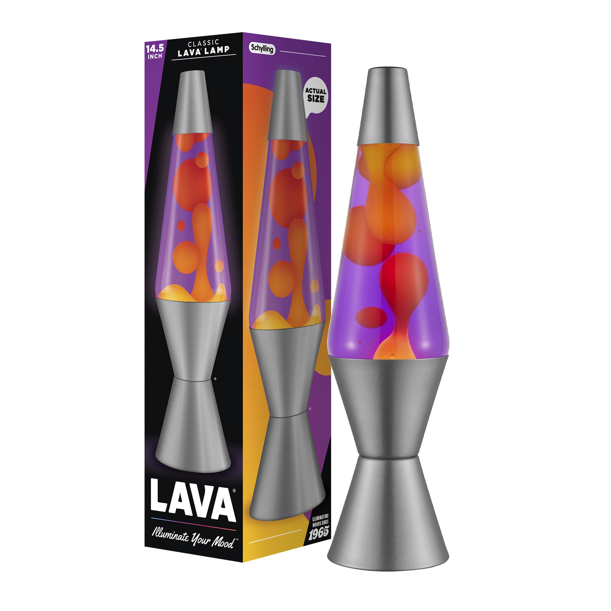 Lava® Lamp - 14.5" Purple Sunset - The Original Motion Light - Yellow Wax and Purple Liquid - Item #2635 (Amazon Exclusive)