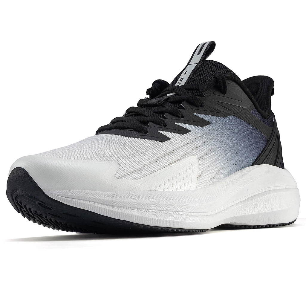 OUTJET Men's Road Running Shoes Lightweight Cushioning Athletic Walking Sneakers - Comfortable Non Slip Jogging Outdoor Gym Workout Tennis Shoes Active5K Black